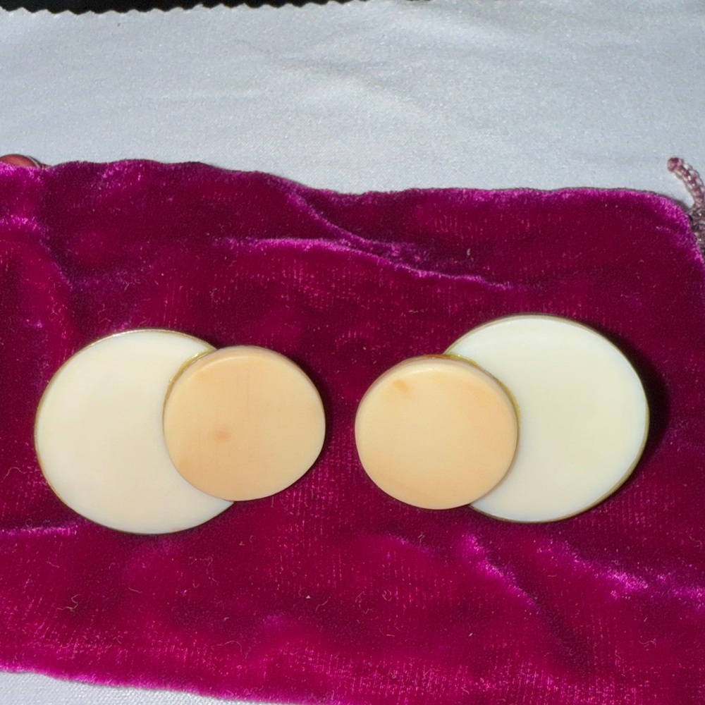 Vintage Gold and Silver Circle Earrings